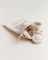 Hvid booties merinowol 0-9m cream