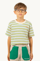 Tinycottons stripes multicolor tee light cream