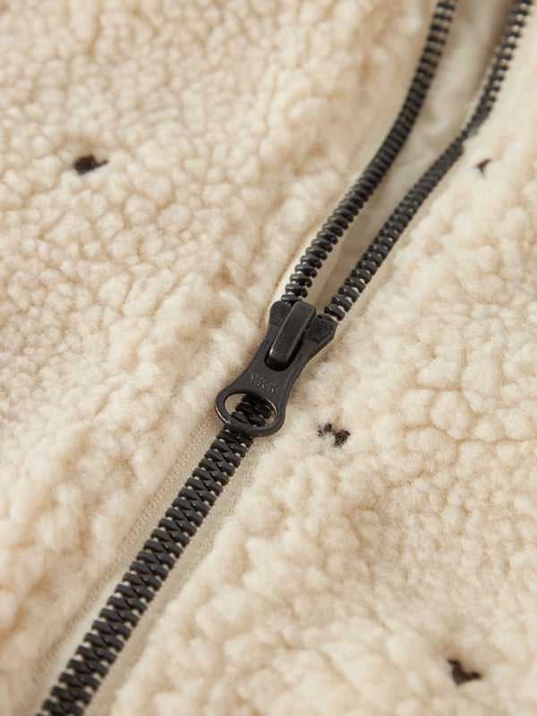 Lil' Atelier Mini Nalo teddy jacket Turtledove EMB. HEARTS