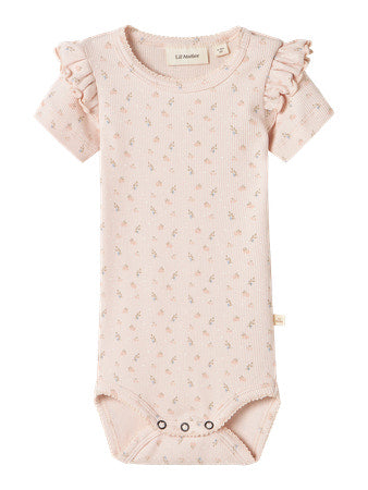 Lil' Atelier Baby Gago Kik romper Peach Blush