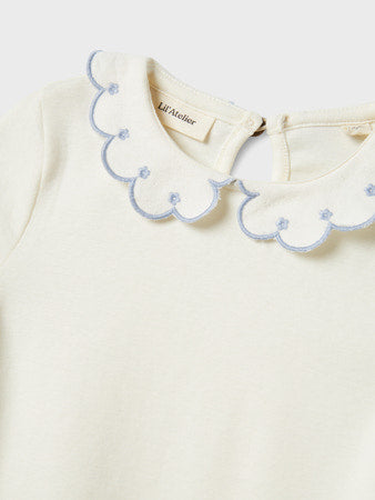 Lil' Atelier Mini Fundo T-shirt Coconut Milk ZEN BLUE