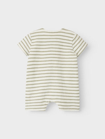Lil' Atelier Baby Tadeo short sleeve jumpsuit Seagrass