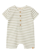 Lil' Atelier Baby Tadeo short sleeve jumpsuit Seagrass