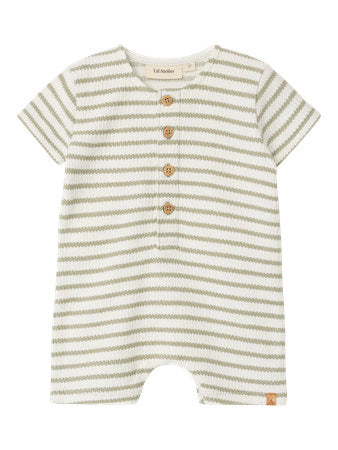 Lil' Atelier Baby Tadeo short sleeve jumpsuit Seagrass