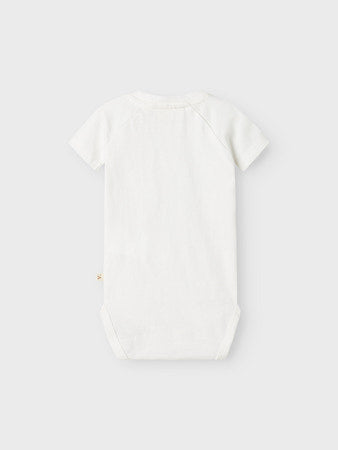 Lil' Atelier Baby Dolan Joe short sleeve romper Coconut Milk