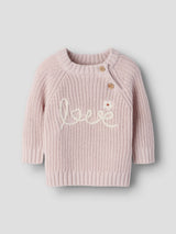 Lil' Atelier Baby Emlen emb ls knit Hushed Violet