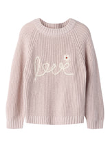 Lil' Atelier Mini Emlen emb knit Hushed Violet