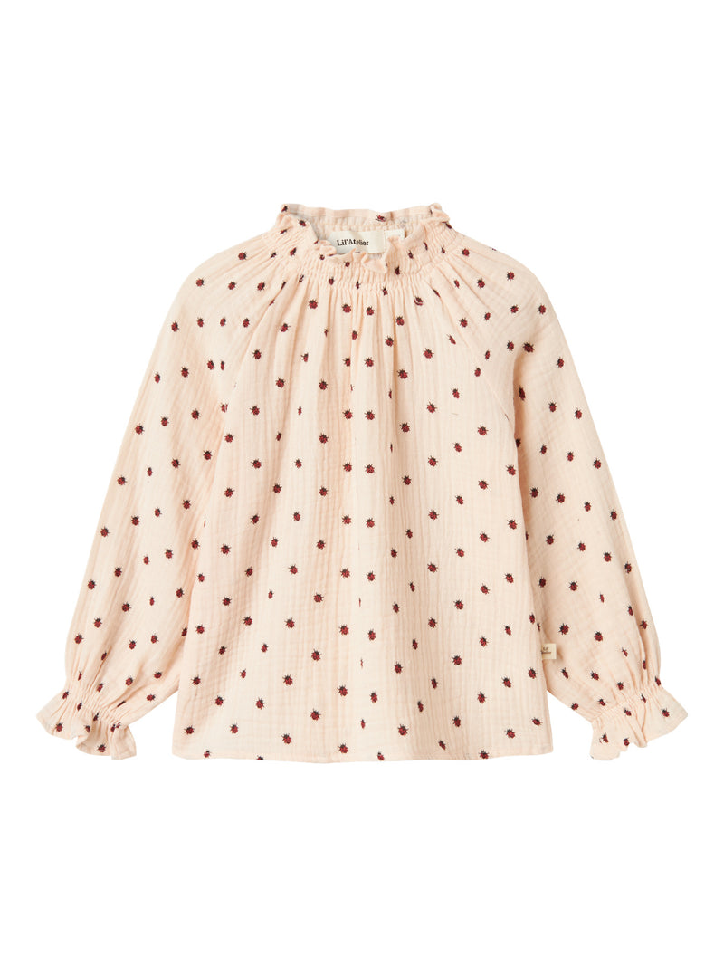 Lil' Atelier Mini Lilia blouse Silver Peony