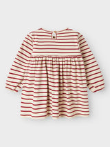 Lil' Atelier Mini Limia jurk Turtledove RED DAHLIA