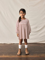 Lil' Atelier Mini Limia jurk Turtledove RED DAHLIA