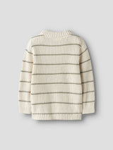 Lil' Atelier Mini Emlen Stripes trui Coconut Milk STRIPES