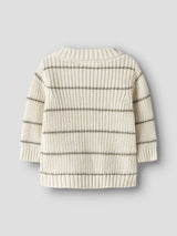 Lil' Atelier Baby Emlen Stripes trui Coconut Milk STRIPE