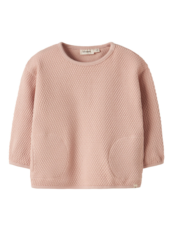 Lil' Atelier Baby Noella sweater Cameo Rose