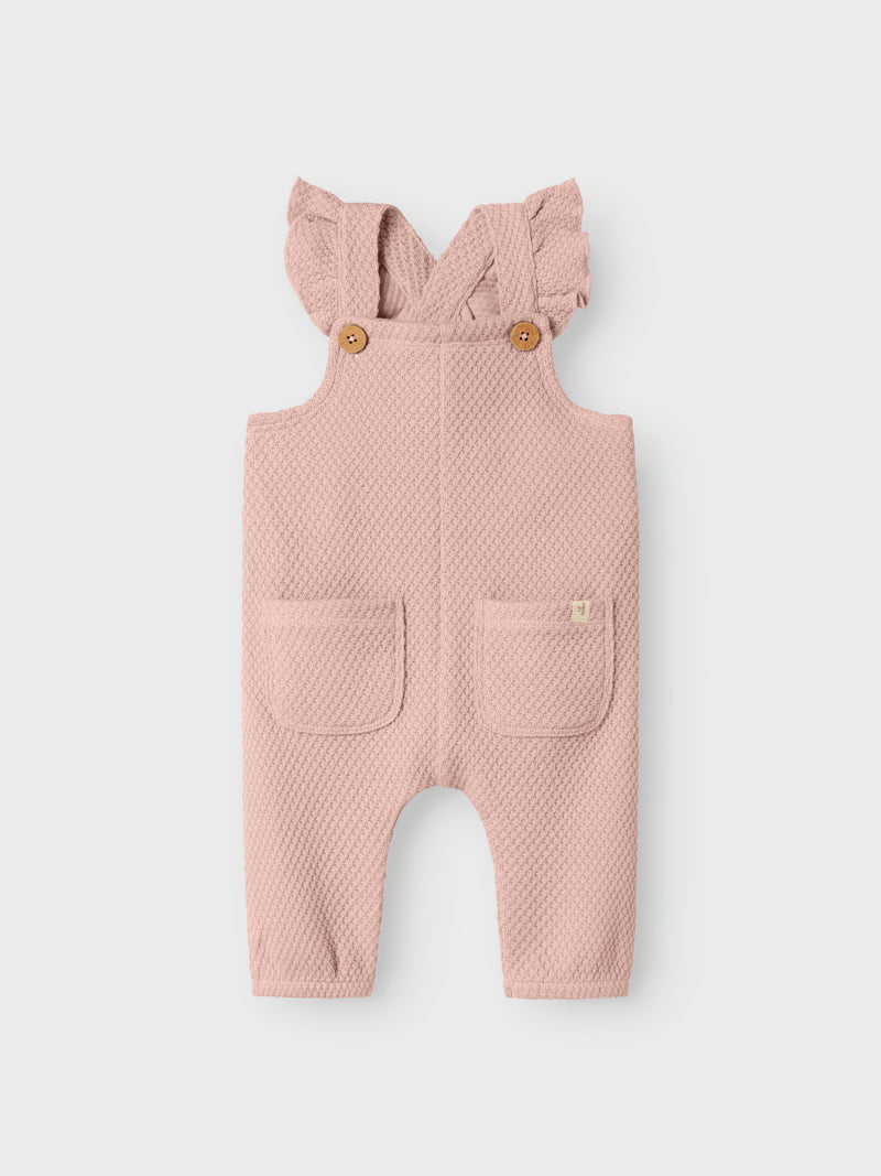 Lil' Atelier Baby Noella overall Cameo Rose