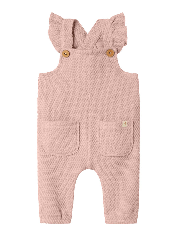 Lil' Atelier Baby Noella overall Cameo Rose