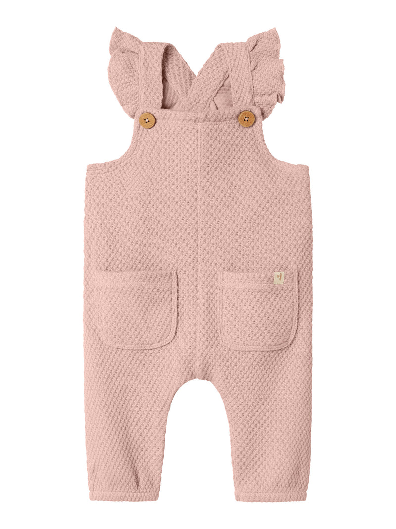 Lil' Atelier Baby Noella overall Cameo Rose