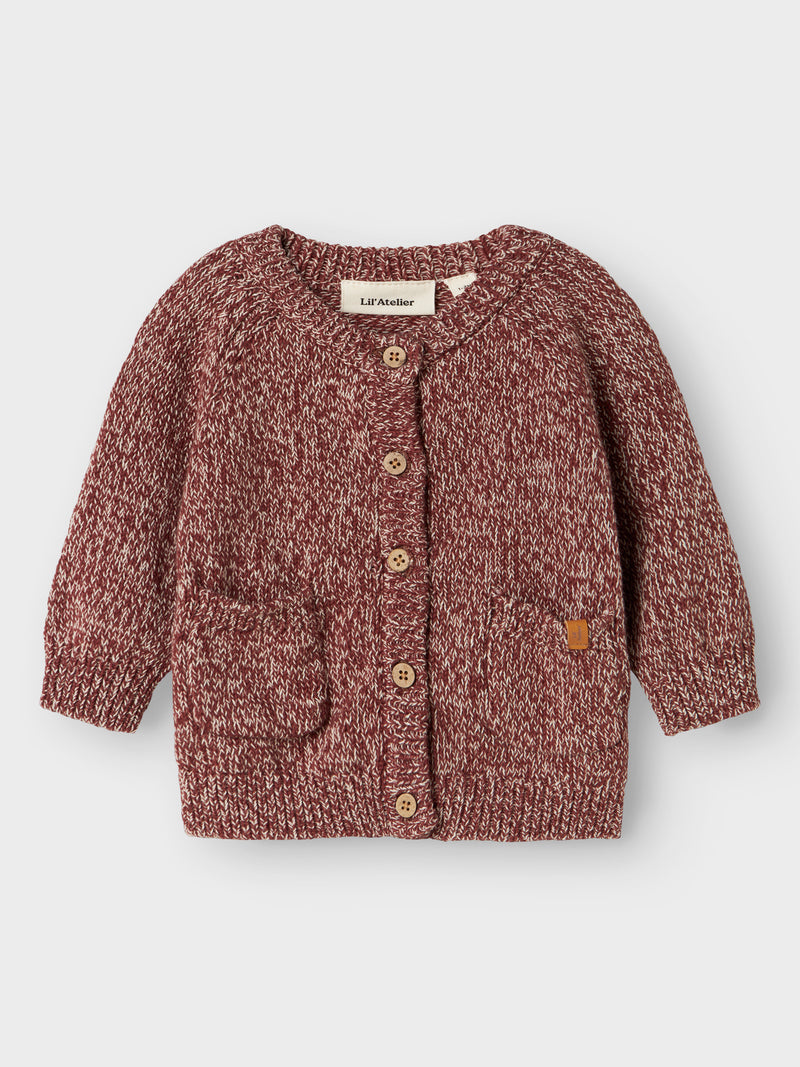 Lil' Atelier Baby Nemo knit vest Hot Chocolate