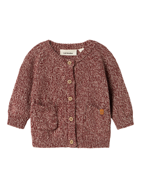 Lil' Atelier Baby Nemo knit vest Hot Chocolate