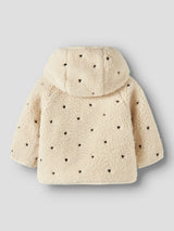 Lil' Atelier Baby Nalo teddy jacket Turtledove HEARTS EMB