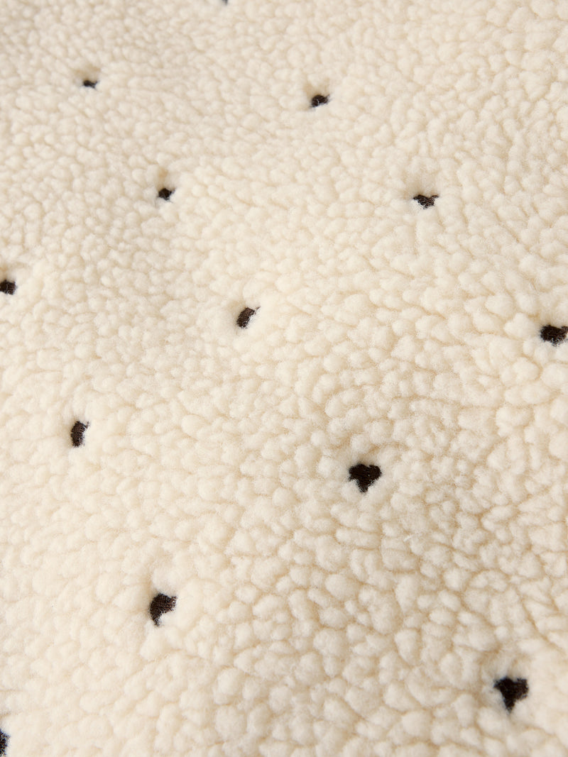 Lil' Atelier Baby Nalo teddy jacket Turtledove HEARTS EMB