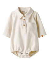 Lil' Atelier Baby Hadam overhemdromper Turtledove