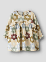 Lil' Atelier Baby Talia jurk Coconut Milk