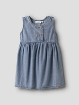 Lil' Atelier Mini Taya jurk Medium Blue Denim