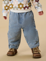Lil' Atelier Mini Taya wide jeans Medium Blue Denim