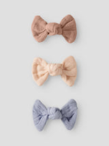 Lil' Atelier Mini Torina 3-pack haarspeldjes Zen Blue W. NOVELLE PEACH + ROEBUCK