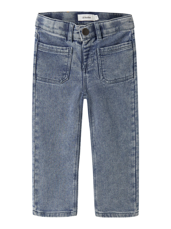 Lil' Atelier Mini Nadie wide jeans Medium Blue Denim