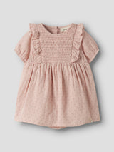 Lil' Atelier Baby Dembe jurk Peach Whip