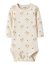 Lil' Atelier Baby Flayo Sig romper Coconut Milk FLOWER YELLOW