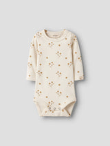 Lil' Atelier Baby Flayo Sig romper Coconut Milk FLOWER YELLOW