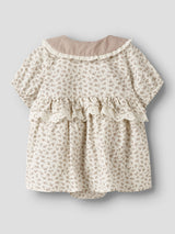 Lil' Atelier Baby Fjola jurk Coconut Milk