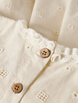 Lil' Atelier Baby Flores jurk Coconut Milk
