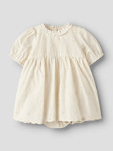 Lil' Atelier Baby Flores jurk Coconut Milk
