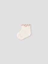 Lil' Atelier Baby Fiducia sokken Coconut Milk MISTY ROSE