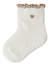 Lil' Atelier Baby Fiducia sokken Coconut Milk OXFORD TAN