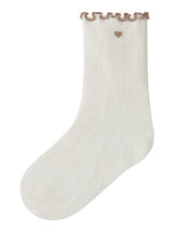 Lil' Atelier Mini Fiducia sokken Coconut Milk OXFORD TAN