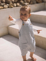 Lil' Atelier Baby Frey short overall Coconut Milk
