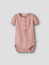 Lil' Atelier Baby Halina ss body Rose Tan