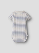 Lil' Atelier Baby Haldur ss slim body Coconut Milk DUSTY BLUE