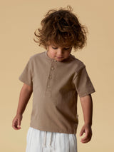 Lil' Atelier Mini Dolan len ss loose top Coca Mocha