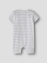 Lil' Atelier Baby Haldur ss loose short suit Coconut Milk DUSTY BLUE