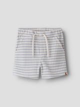 Lil' Atelier Mini Haldur loose shorts Coconut Milk DUSTY BLUE