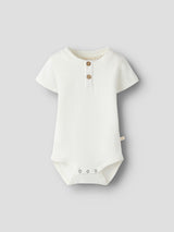 Lil' Atelier Baby Dolan short sleeve romper Coconut Milk