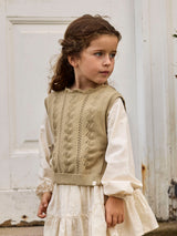 Lil' Atelier Mini Leou sl knit vest Twill