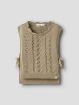 Lil' Atelier Mini Leou sl knit vest Twill