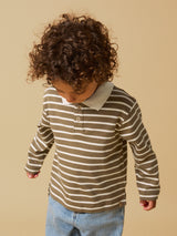 Lil' Atelier Mini Limia ls loose polo top Kangaroo TURTLEDOVE