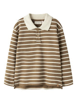 Lil' Atelier Mini Limia ls loose polo top Kangaroo TURTLEDOVE